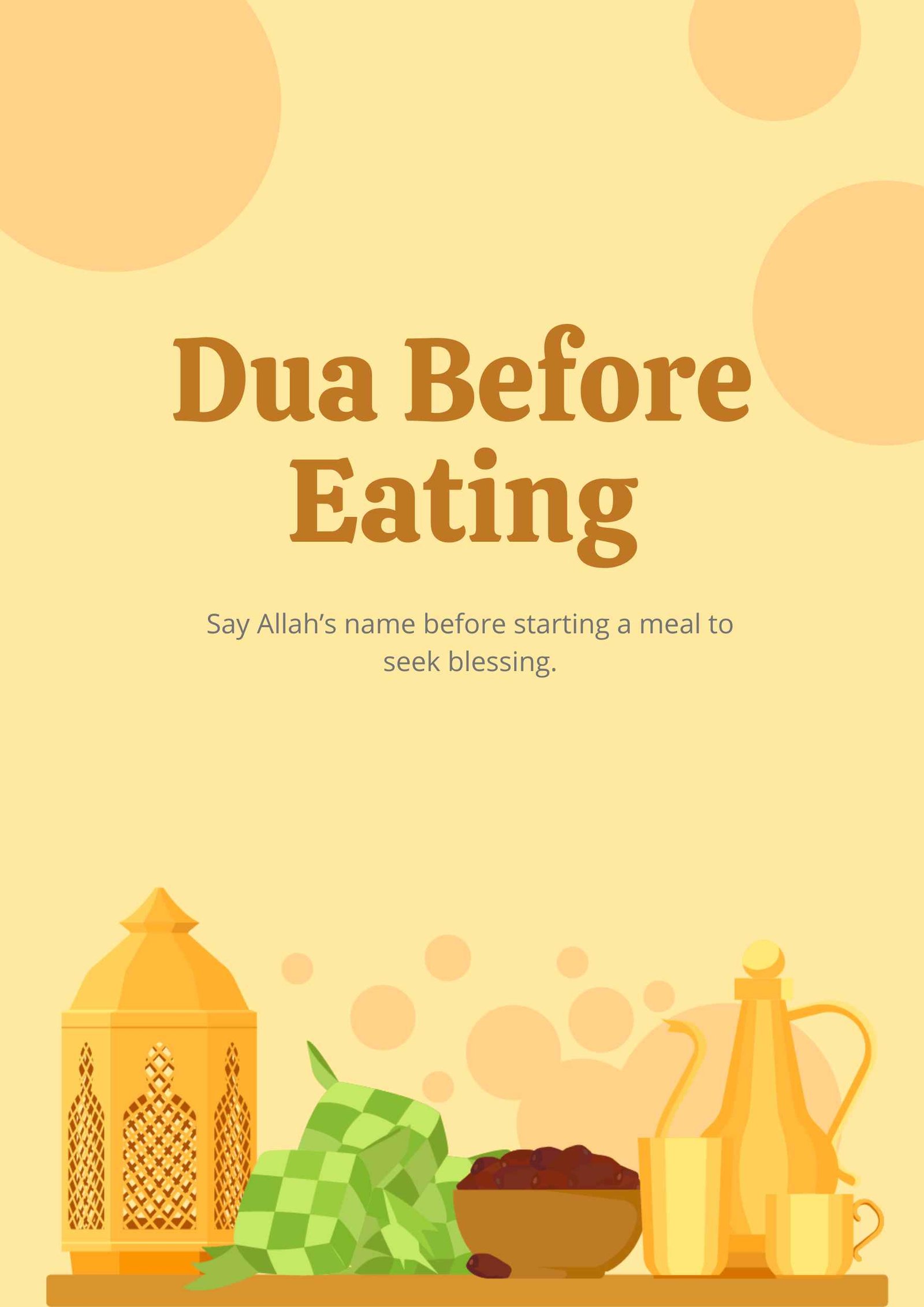 Dua Before Eating
